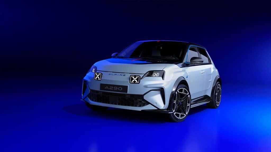 Alpine A290 weiß Premiere Edition Frontalansicht