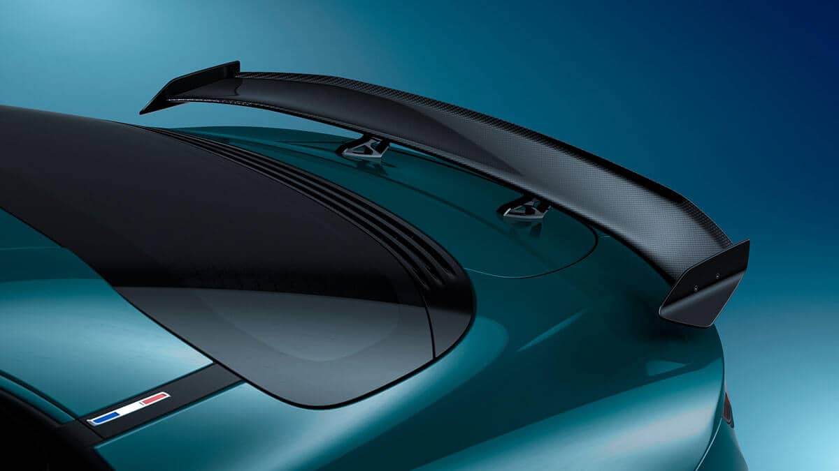 Der Alpine A110 Heck-Spoiler bei RRG.