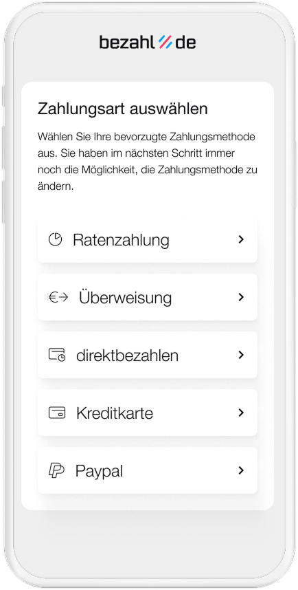 RRG Zahlungsarten bei bezahl.de