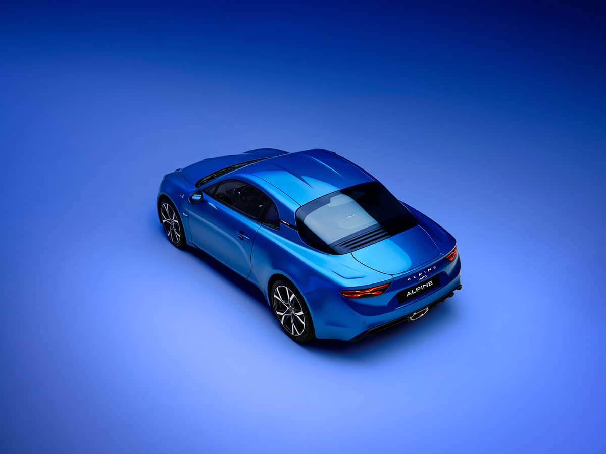 Der Alpine A110 von oben bei RRG.
