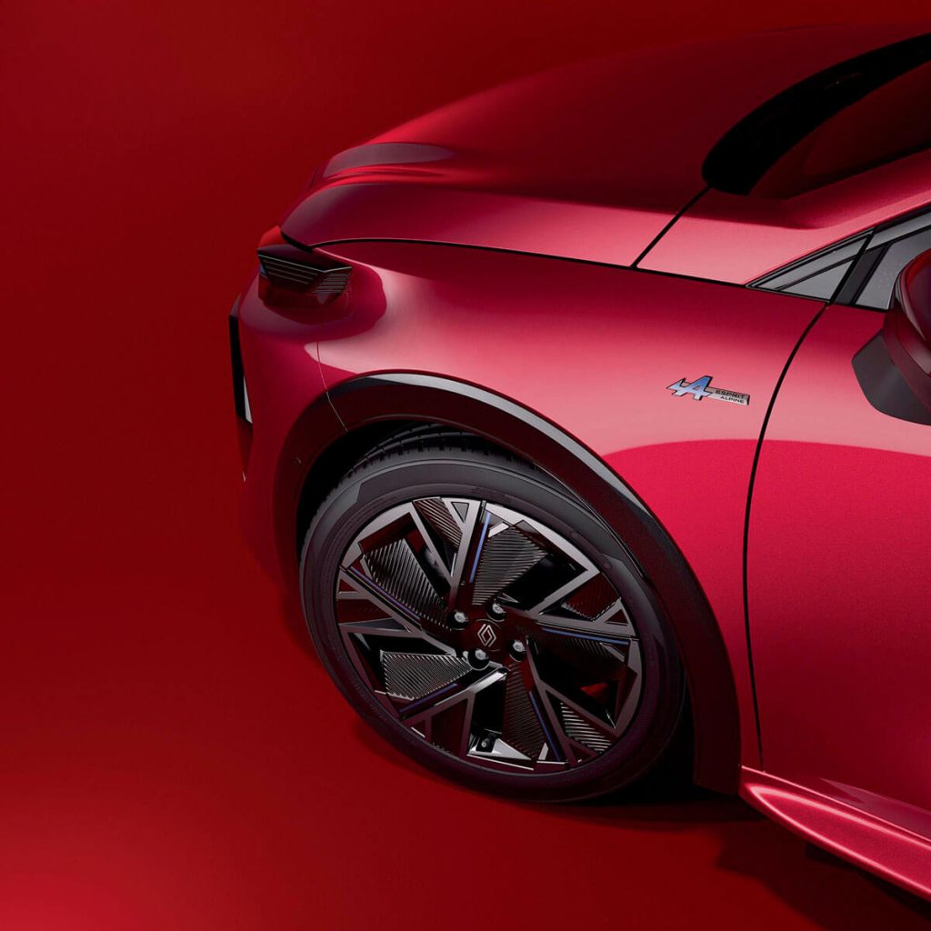 Der Renault Clio in Nahaufnahme der Felge bei RRG.