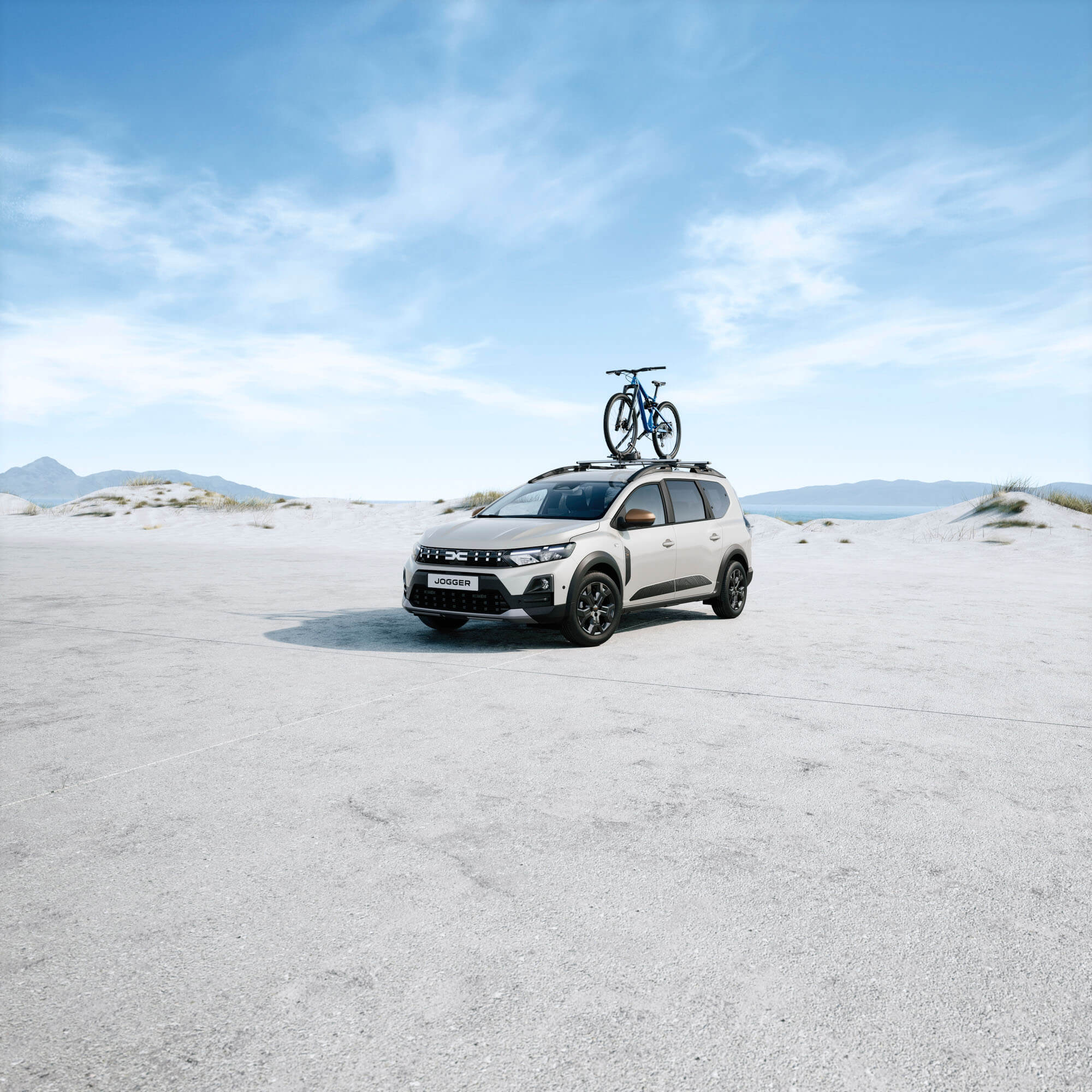 Dacia Jogger mit Fahrrad auf Gepäckträger
