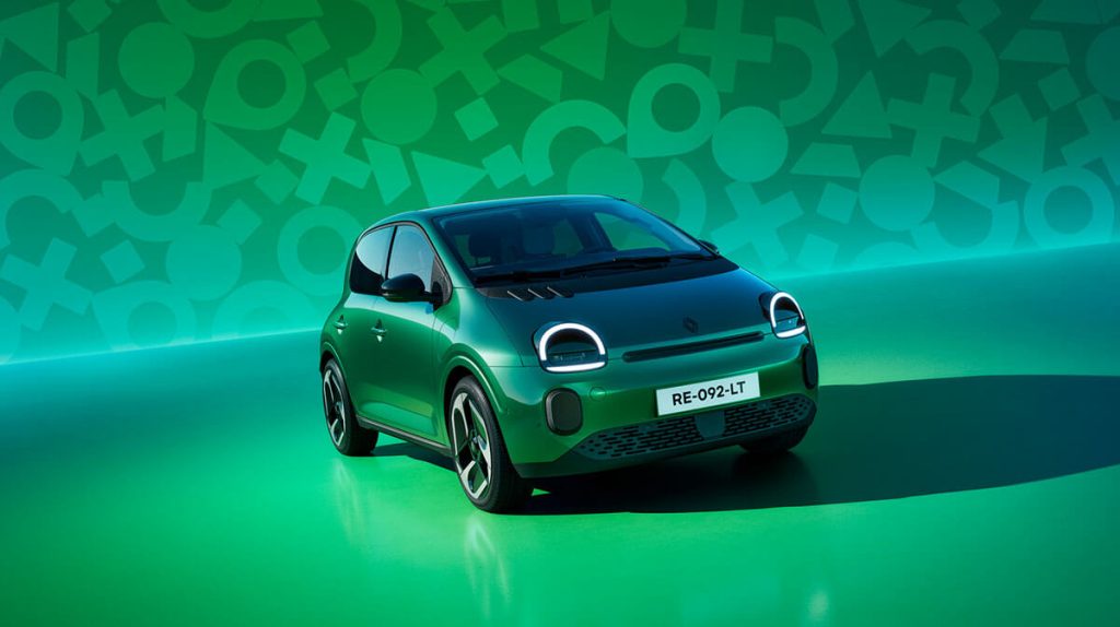 Renault Twingo Schrägansicht auf die Front gekippte Perspektive