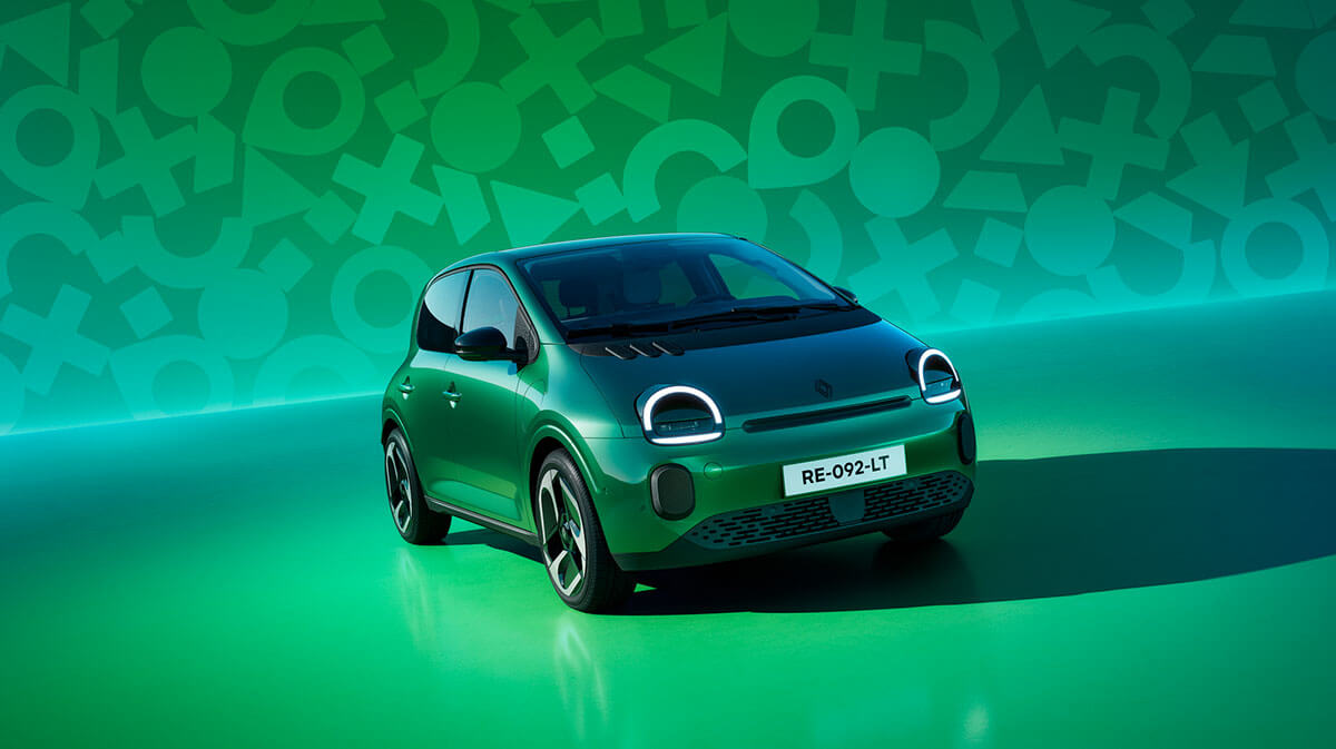 Renault Twingo Schrägansicht auf die Front gekippte Perspektive